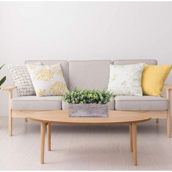 Winlyn Artificial Eucalyptus in Rectangular Wood Planter Box NEW - Picture 2 of 6